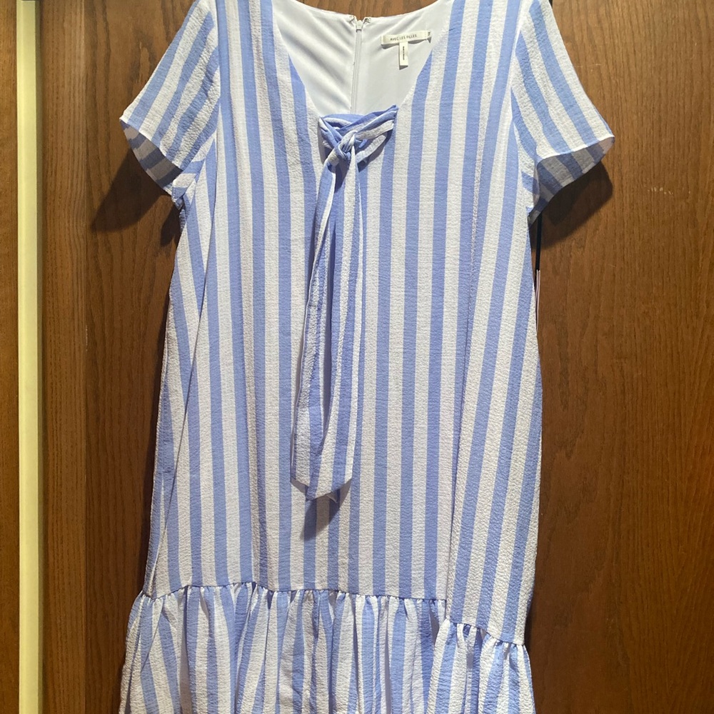 MAKE OFFER!  NWT Avec Les Filles blue stripe dress